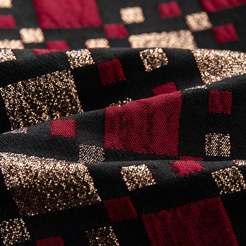 Embroidered Elegance Plaid Blazer  S8540-DOOHOOB