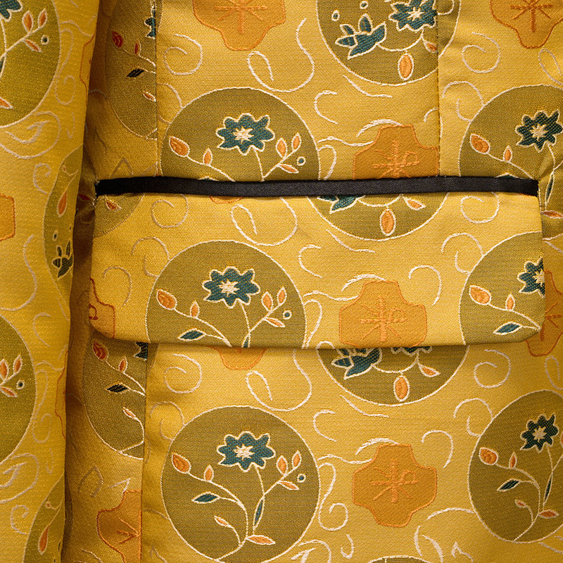 Yellow Floral Circle Suit S8552-DOOHOOB
