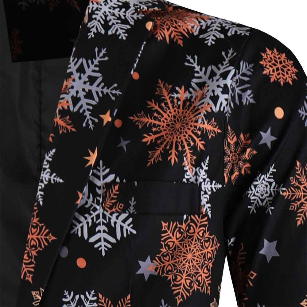 Holiday Snowflake Print Suit S8549-DOOHOOB