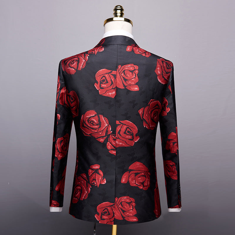 Rose Print Blazer S7038-DOOHOOB