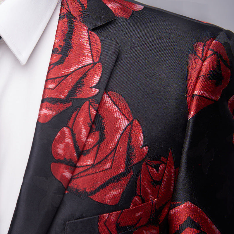 Rose Print Blazer S7038-DOOHOOB