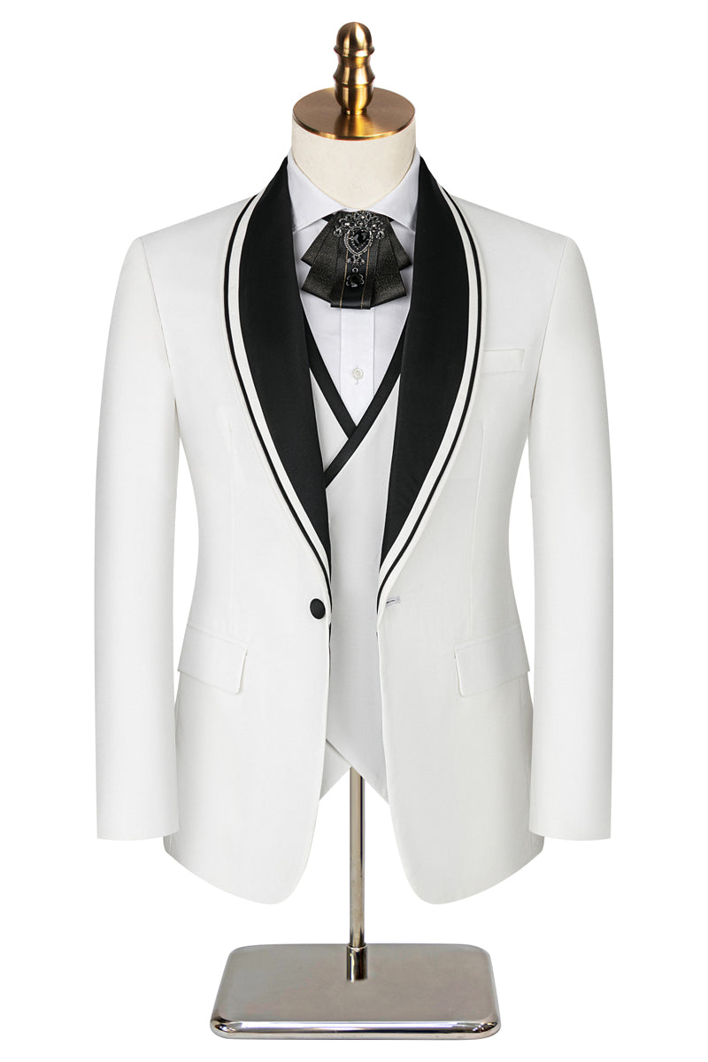 3 Piece Classic Shawl Collar Suit S8585-DOOHOOB