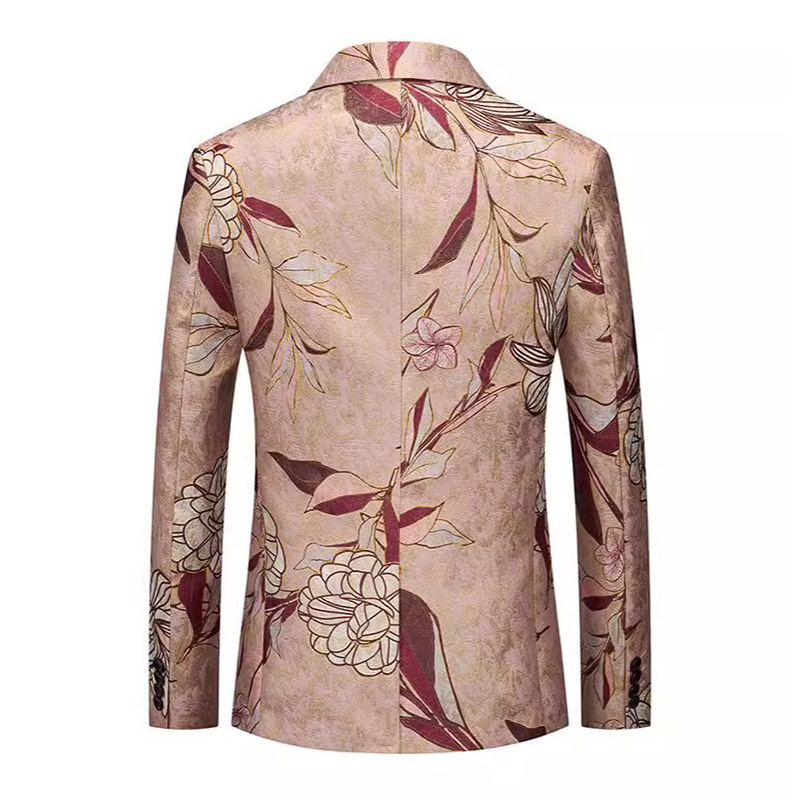 Blush Pink Floral Jacquard Blazer S8510-DOOHOOB