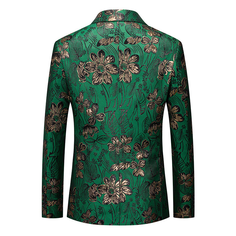 Emerald Floral Jacquard Blazer S8512-DOOHOOB