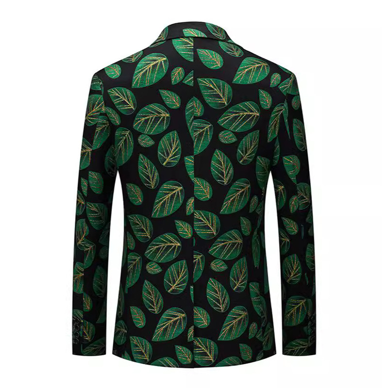 Leaf Pattern Jacquard Blazer S8516-DOOHOOB