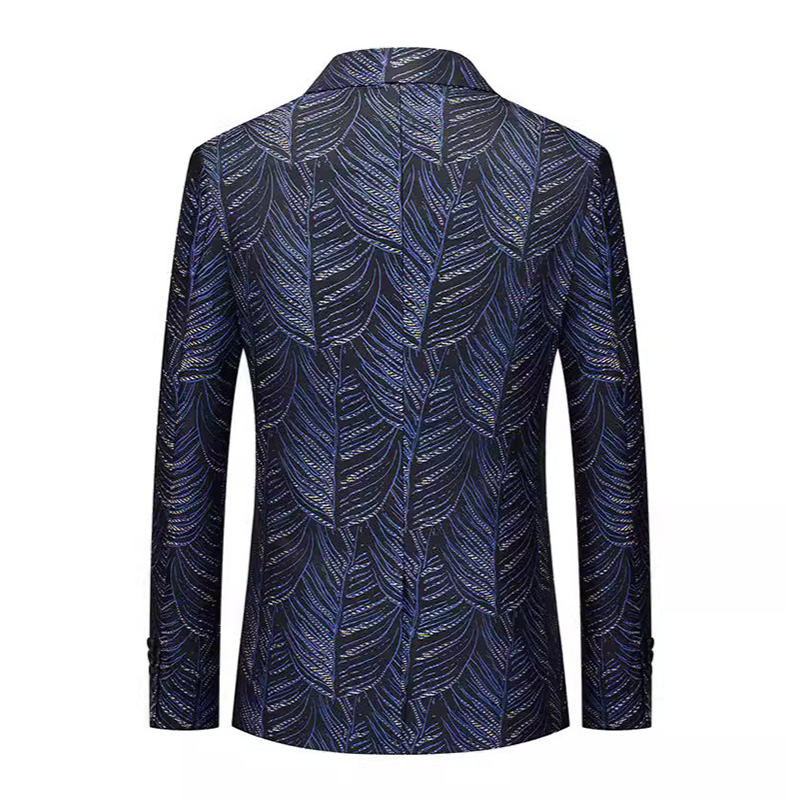 Leaf Vein Pattern Blazer S8517-DOOHOOB