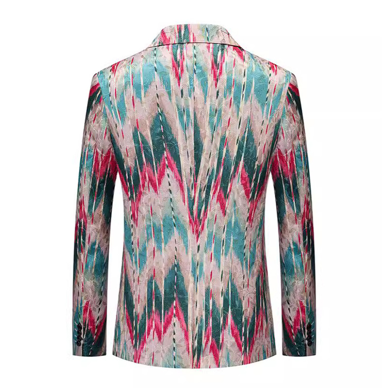 Zigzag Pattern Blazer S8521-DOOHOOB