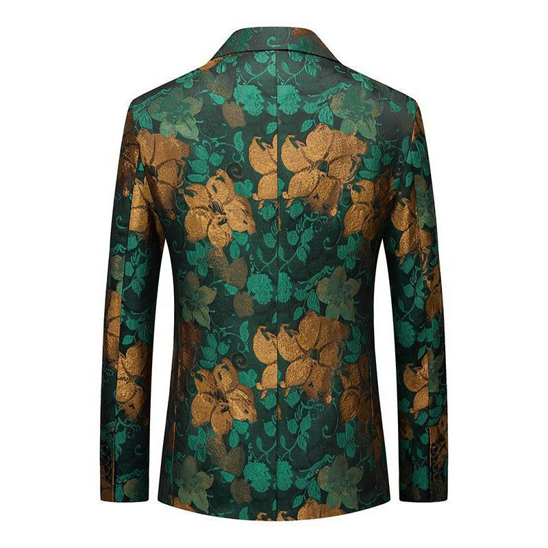 Emerald Floral Jacquard Blazer S8528-DOOHOOB