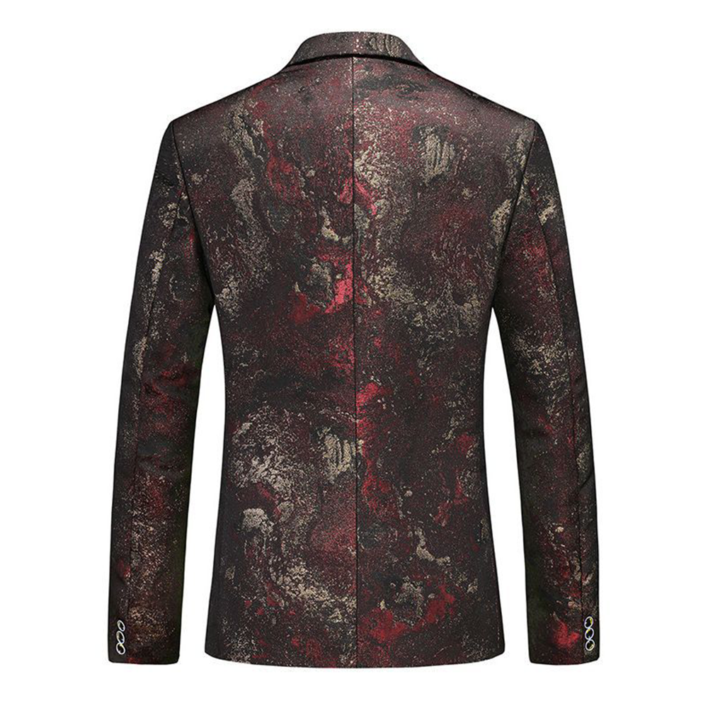 Tailored Multicolor Slim Fit Blazer S8316-Red-DOOHOOB