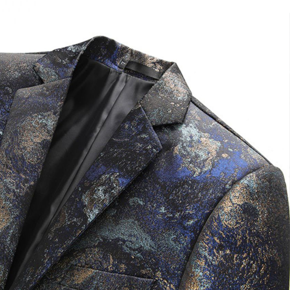 Tailored Multicolor Slim Fit Blazer S8316-Blue-DOOHOOB