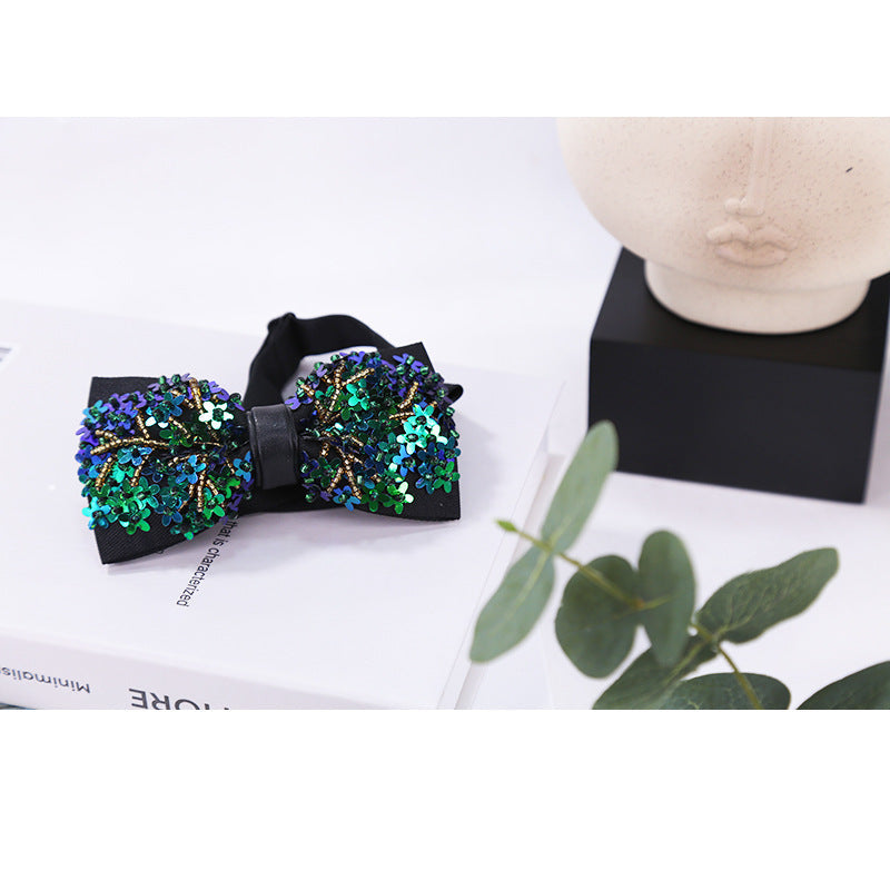 Doohoob Floral Sequin Bow Tie T2008-DOOHOOB