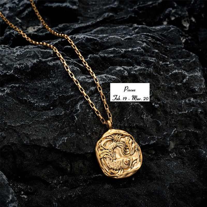 Zodiac Coin Necklace A5020-DOOHOOB