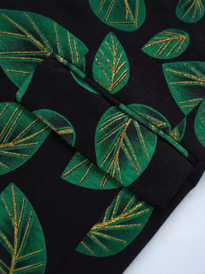 Leaf Pattern Jacquard Blazer S8516-DOOHOOB