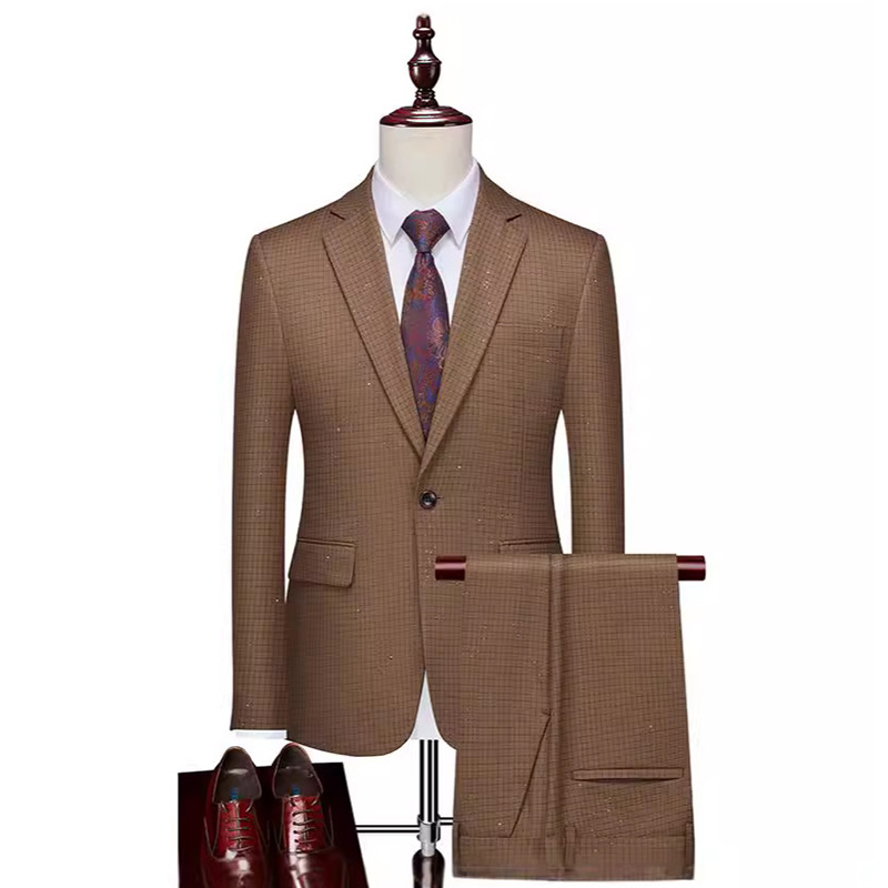 Sparkling Plaid Suit S8518-1-DOOHOOB