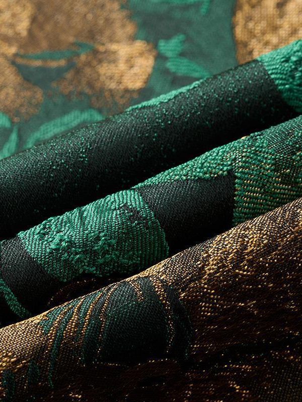 Emerald Floral Jacquard Blazer S8528-DOOHOOB