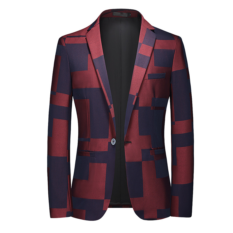 Geometric Statement Blazer S8532-1-DOOHOOB