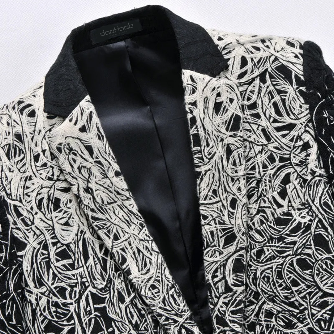 Abstract Curves Blazer S8172-DOOHOOB