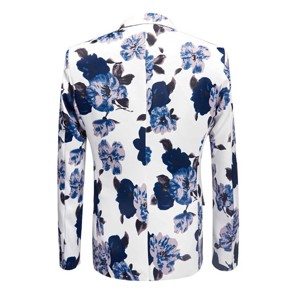 Blue Floral Artistic Style Blazer S8344-DOOHOOB