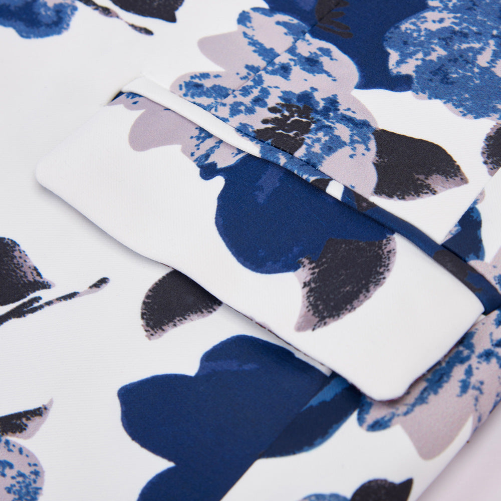 Blue Floral Artistic Style Blazer S8344-DOOHOOB