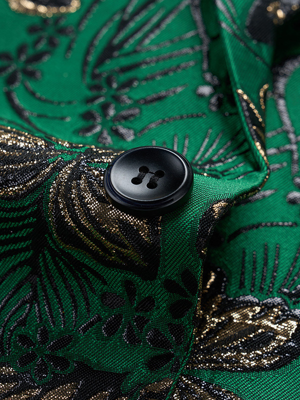 Emerald Floral Jacquard Blazer S8512-DOOHOOB