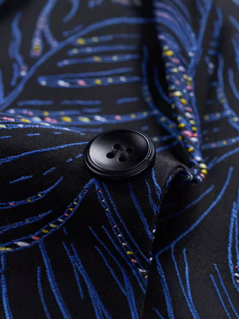 Leaf Vein Pattern Blazer S8517-DOOHOOB