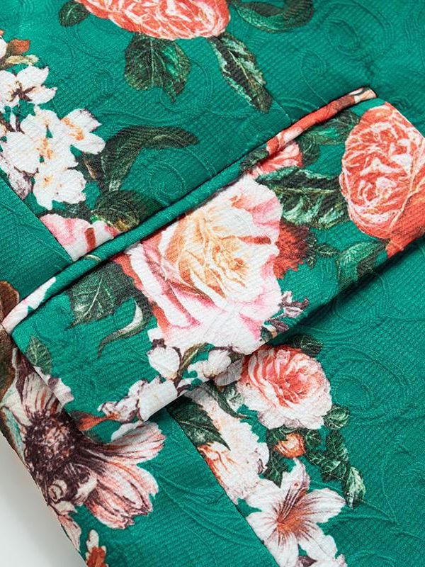 Tropical Bloom Jacquard Blazer S8530-DOOHOOB