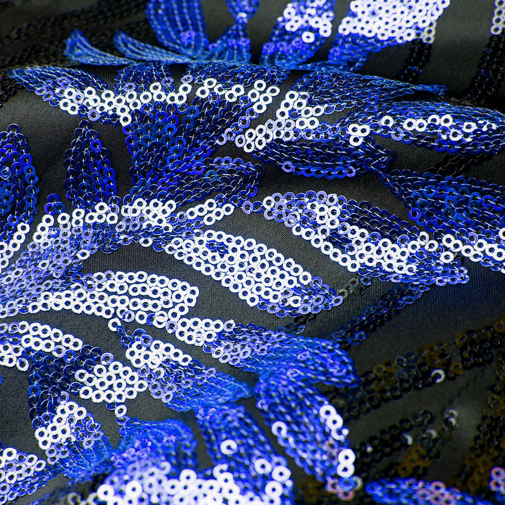 Sequin Blue Leaves Embroidery Suit S8326-DOOHOOB