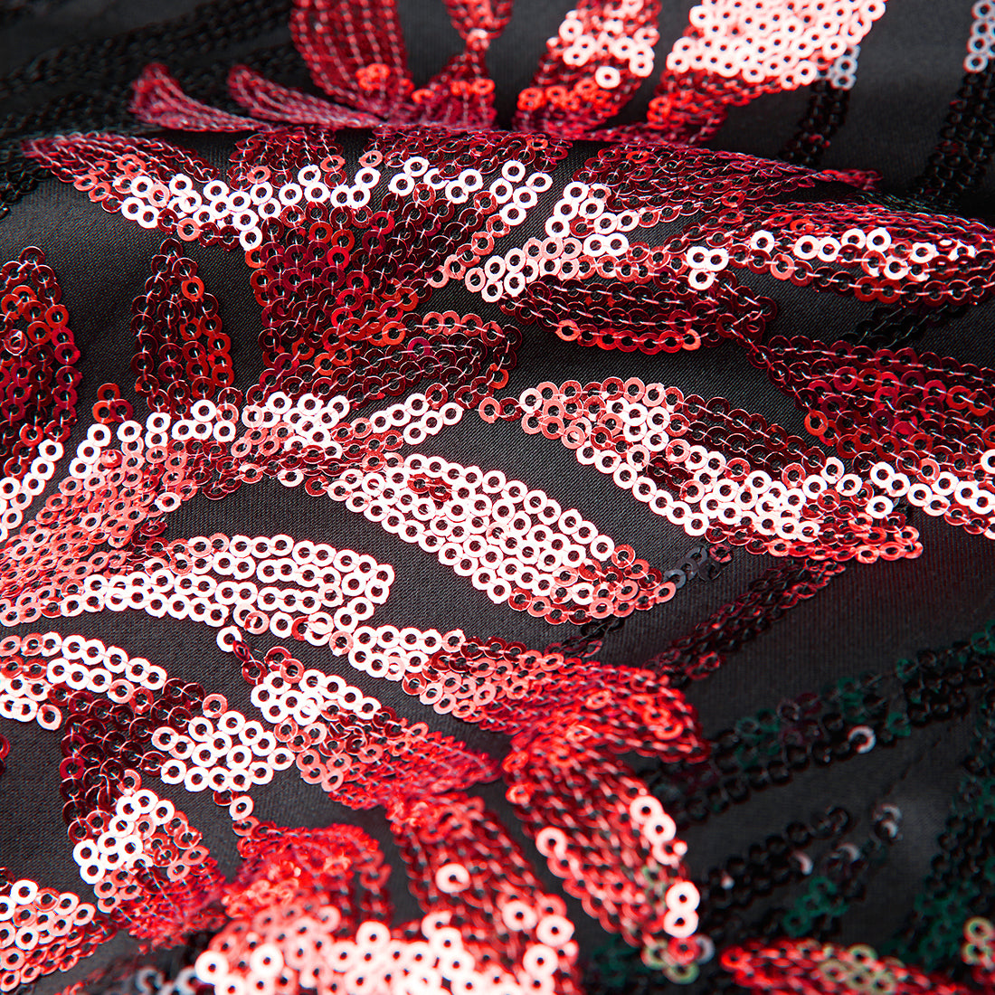 Sequin Red Leaves Embroidery Suit S8324-DOOHOOB