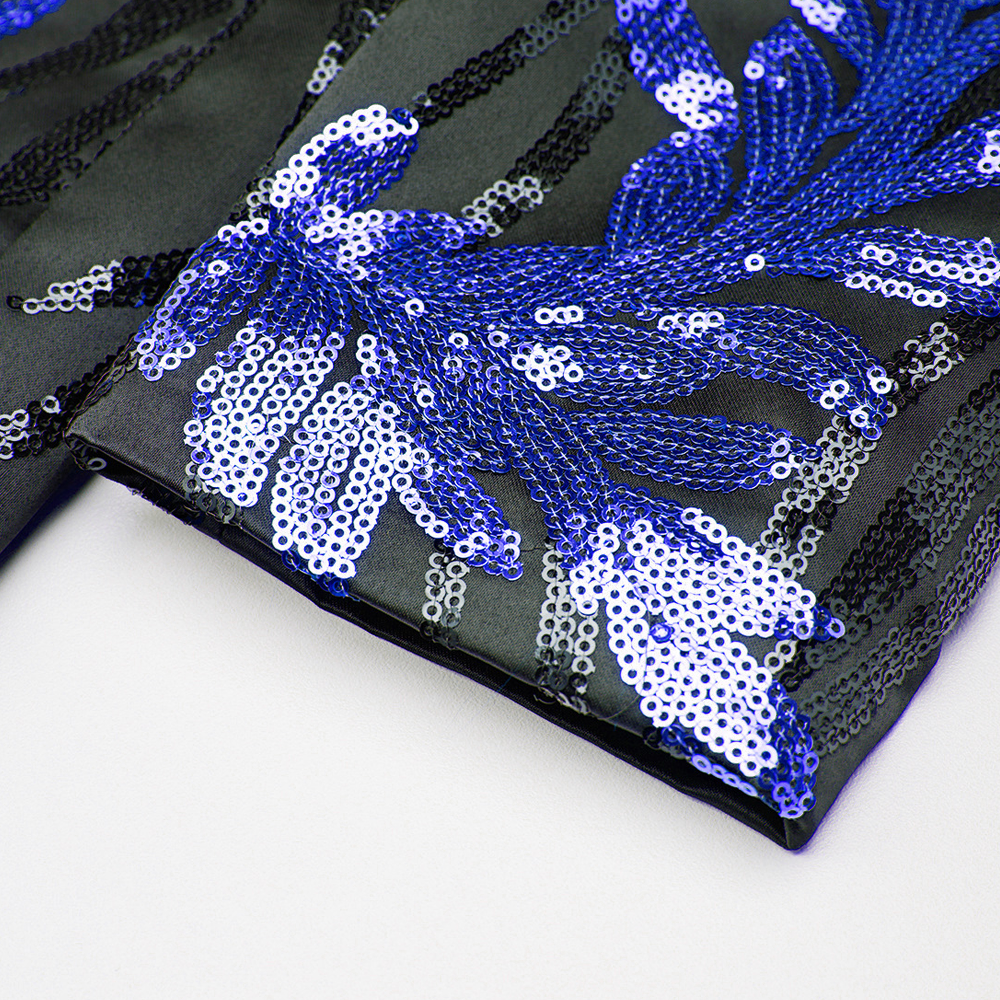 Sequin Blue Leaves Embroidery Suit S8326-DOOHOOB