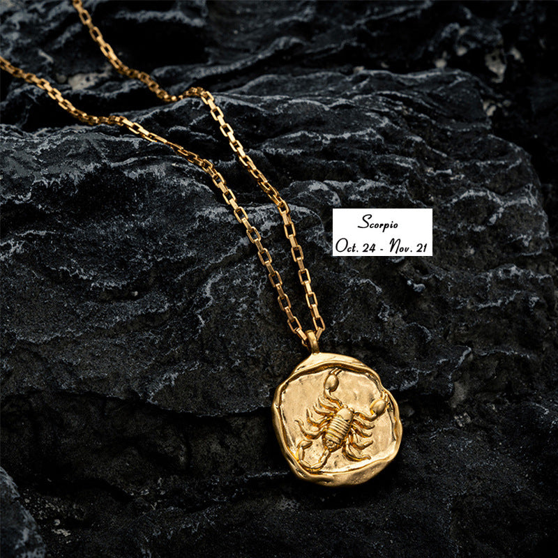 Zodiac Coin Necklace A5020-DOOHOOB