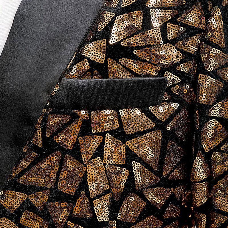Men's Sequin Geometric Tuxedo (3 Colors)  S8350-DOOHOOB