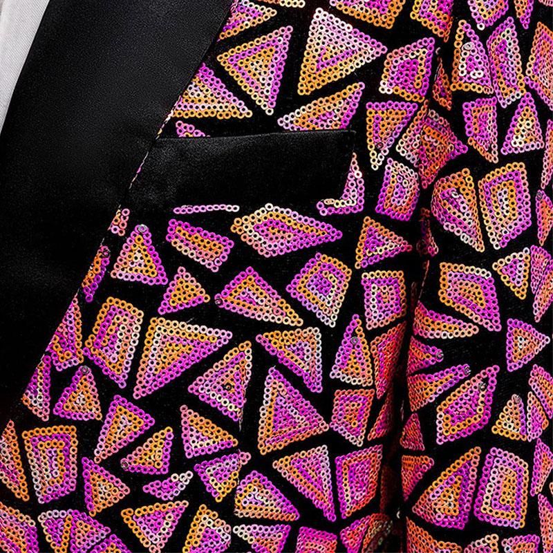 Men's Sequin Geometric Tuxedo (3 Colors)  S8350-DOOHOOB
