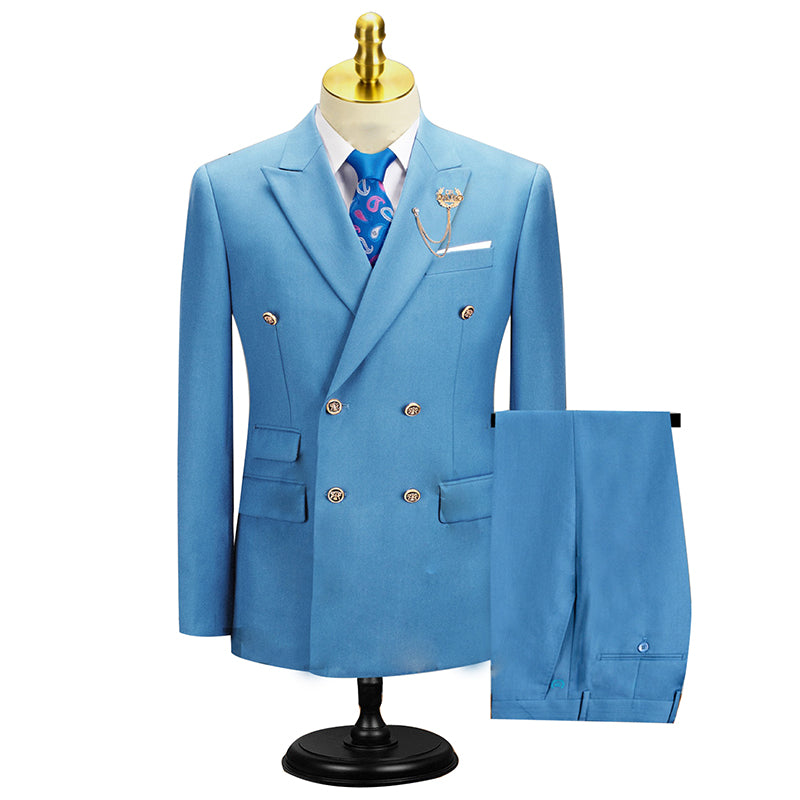 2 Piece Solid Color Classic Suit S8579-DOOHOOB