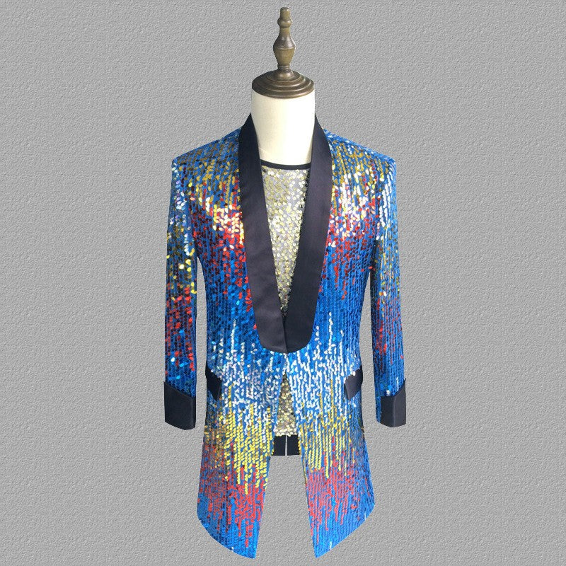 Sequins Tuxedo Party Overcoat S7019-DOOHOOB