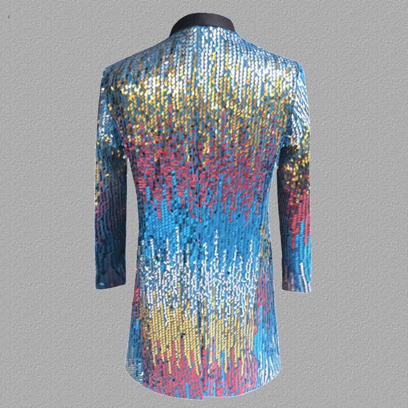 Sequins Tuxedo Party Overcoat S7019-DOOHOOB