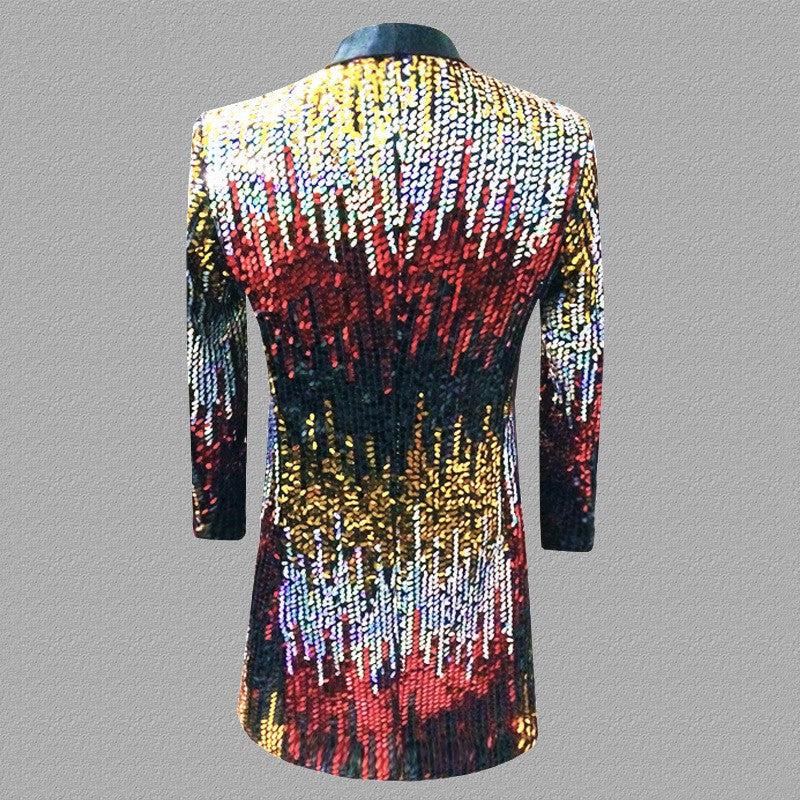 Sequins Tuxedo Party Overcoat S7019-DOOHOOB