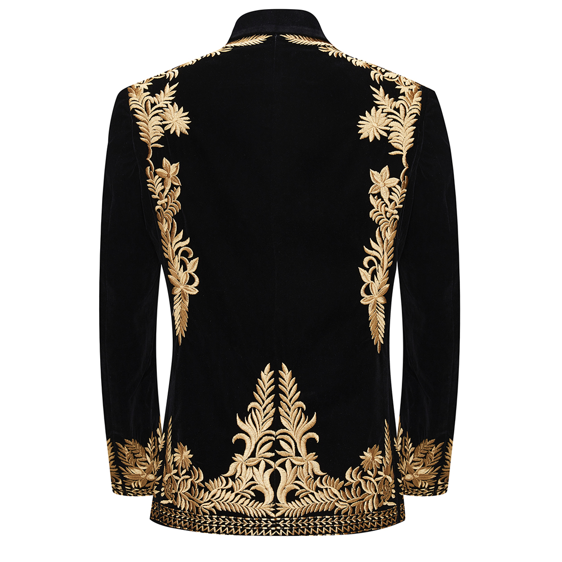 Gold Embroidery Peak Lapel Blazer S8348-DOOHOOB