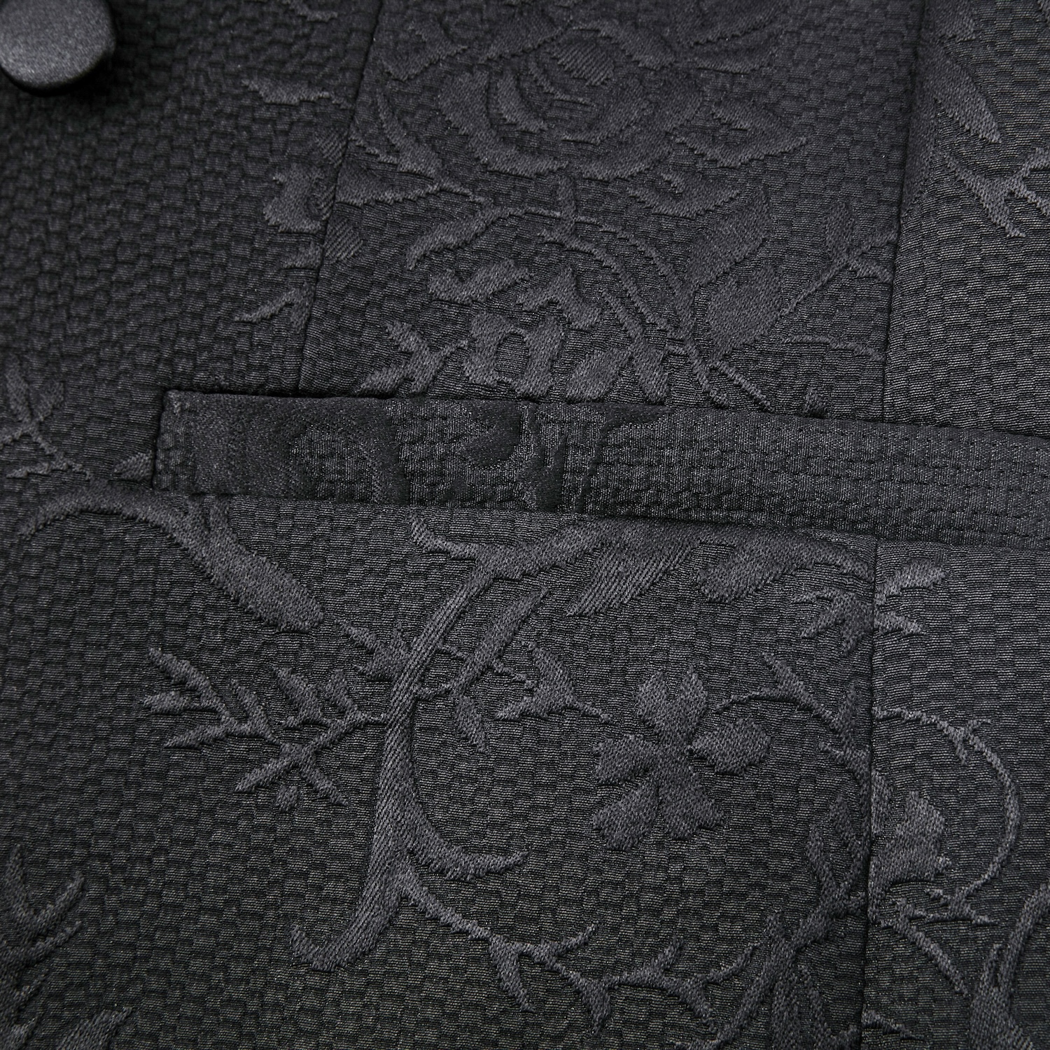 Black Jacquard Suit S8637