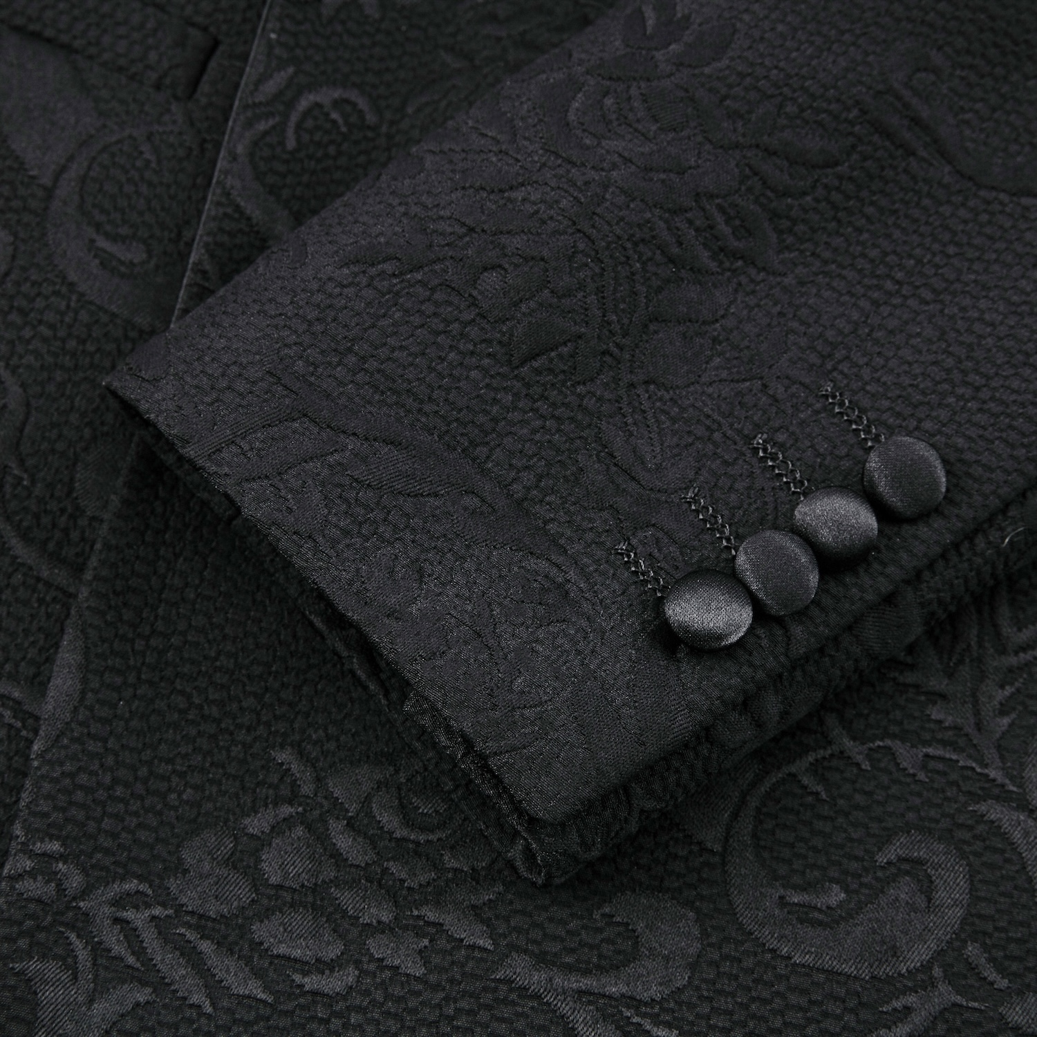 Black Jacquard Suit S8637