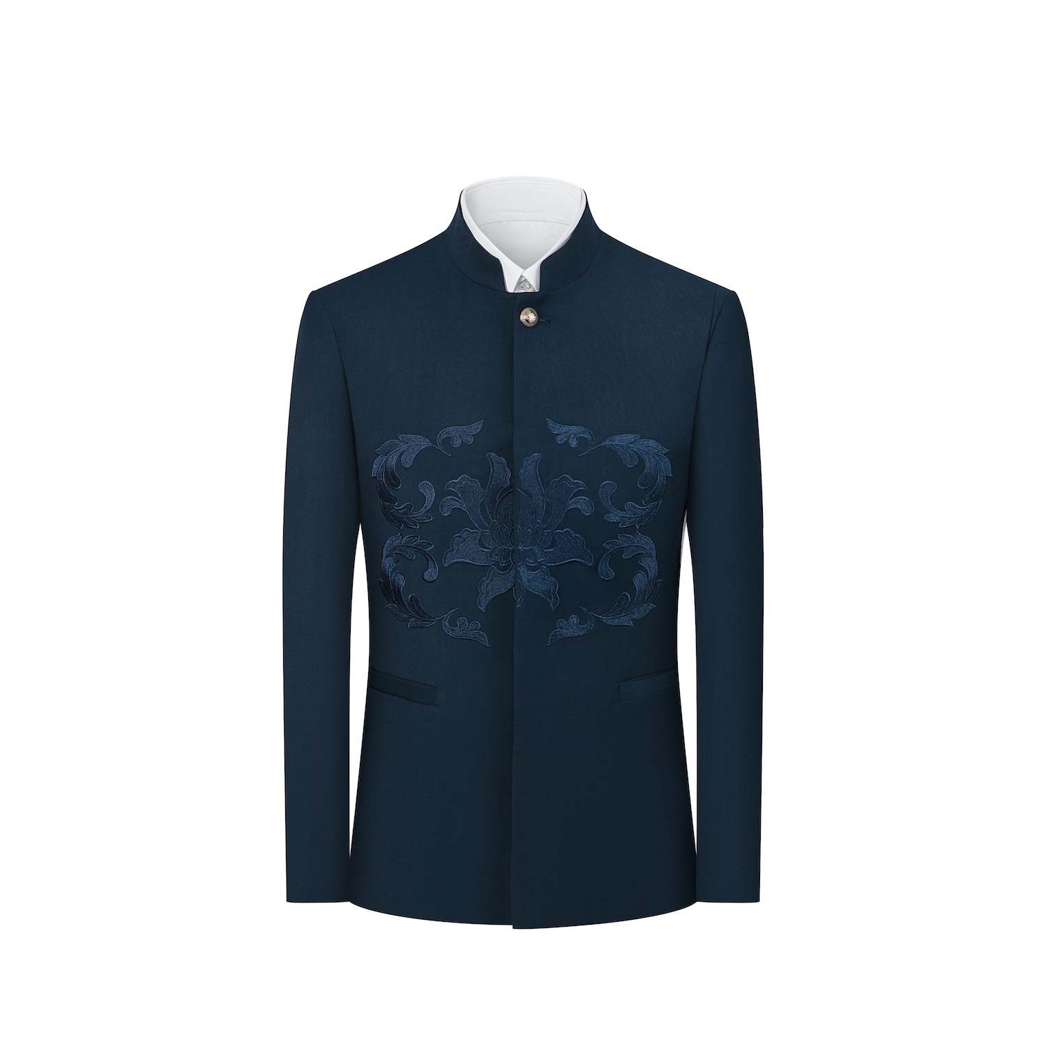 Beige Embroidered Tang Suit S8642