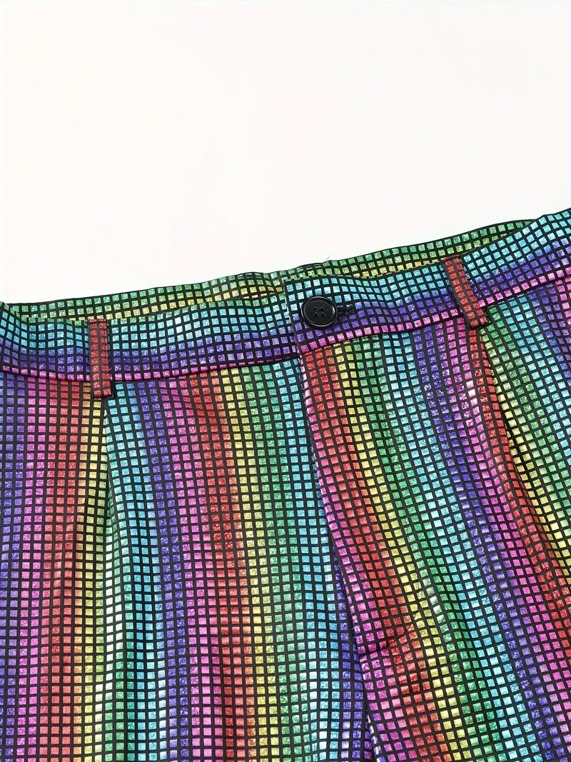 Teal Checked Party Suit S8609