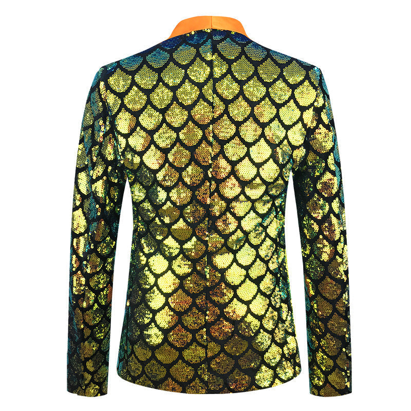 Sequin Gala Velvet Mermaid Scale Tuxedo S8401-2-DOOHOOB