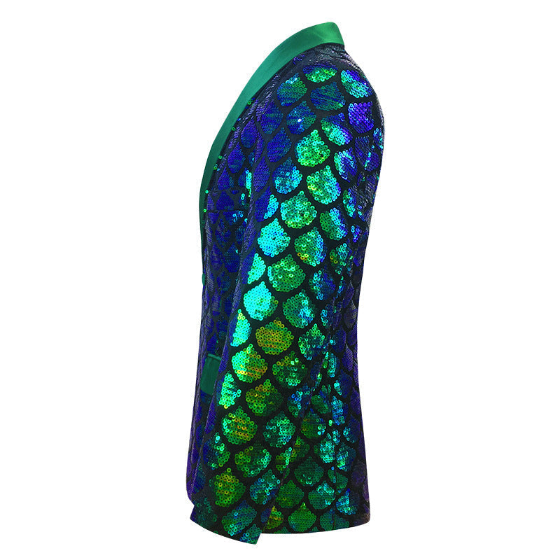 Sequin Gala Velvet Mermaid Scale Tuxedo S8401-2-DOOHOOB