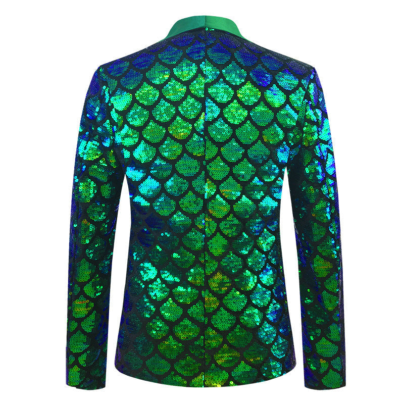 Sequin Gala Velvet Mermaid Scale Tuxedo S8401-2-DOOHOOB