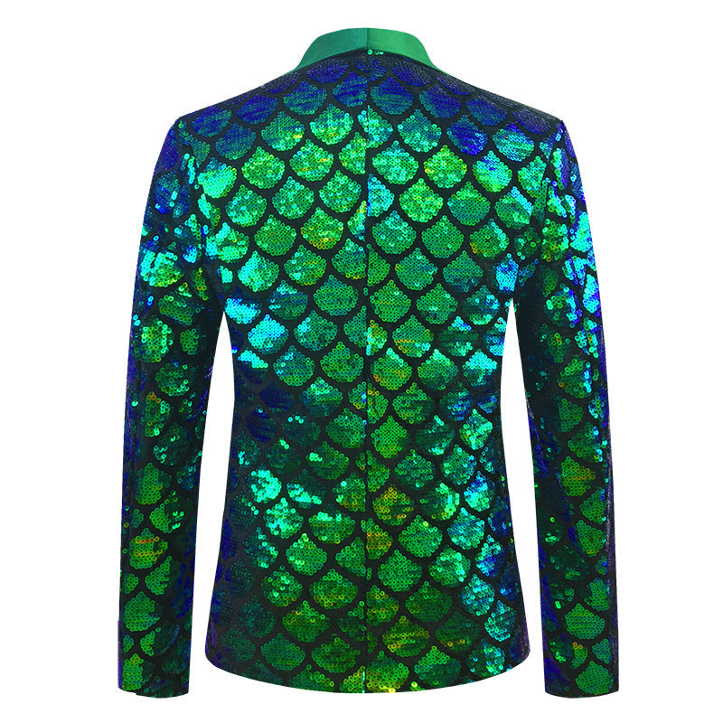 Sequin Gala Velvet Mermaid Scale Tuxedo S8401-DOOHOOB