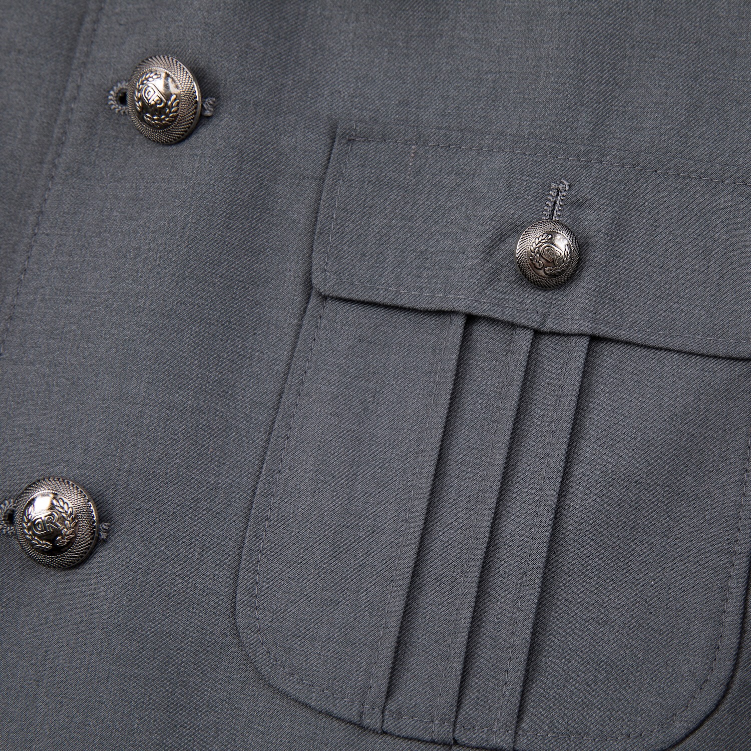 Grey Multi-pocket Short-sleeved Suit S8639