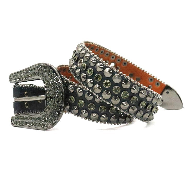 Riveted Rhinestone Belt B4022-DOOHOOB