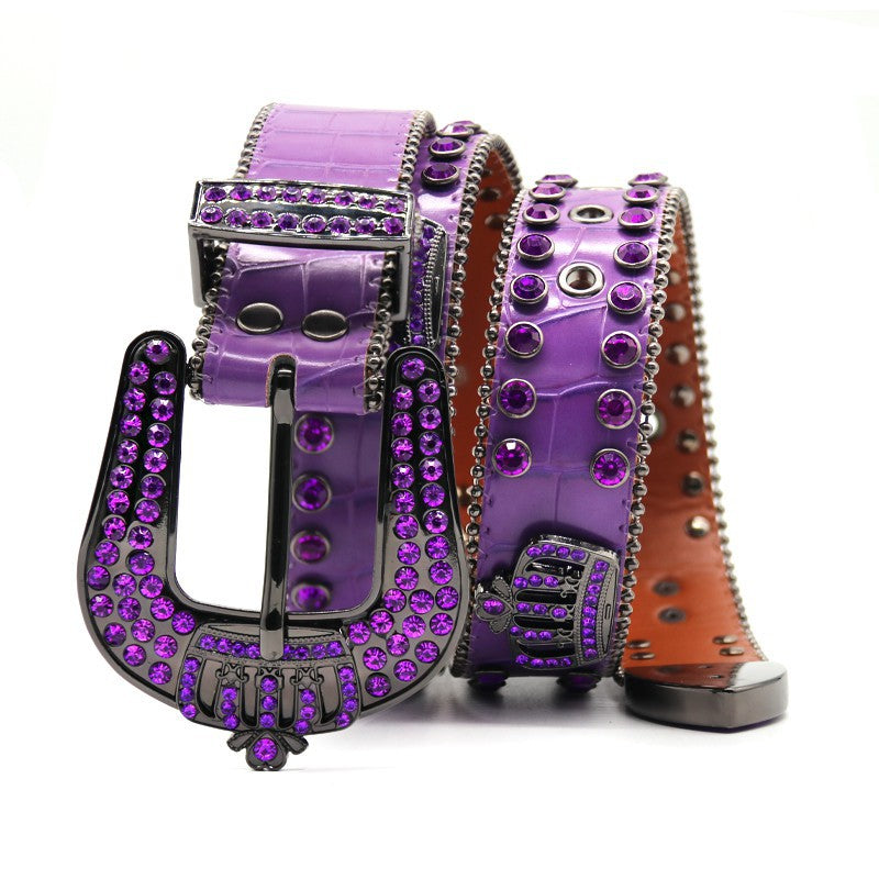 Punk Riveted Rhinestone Belt B4049-DOOHOOB