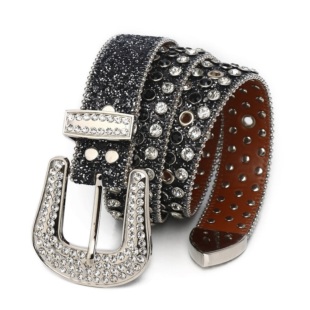 Riveted Rhinestone Belt B4003-DOOHOOB