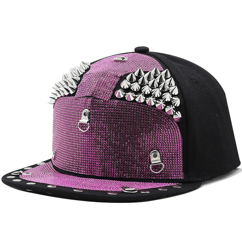 Punk Rhinestone Baseball Cap H7002-DOOHOOB